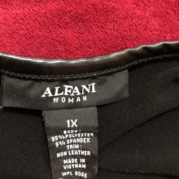 Alfani faux leather and Polyester blouse - Picture 3 of 3